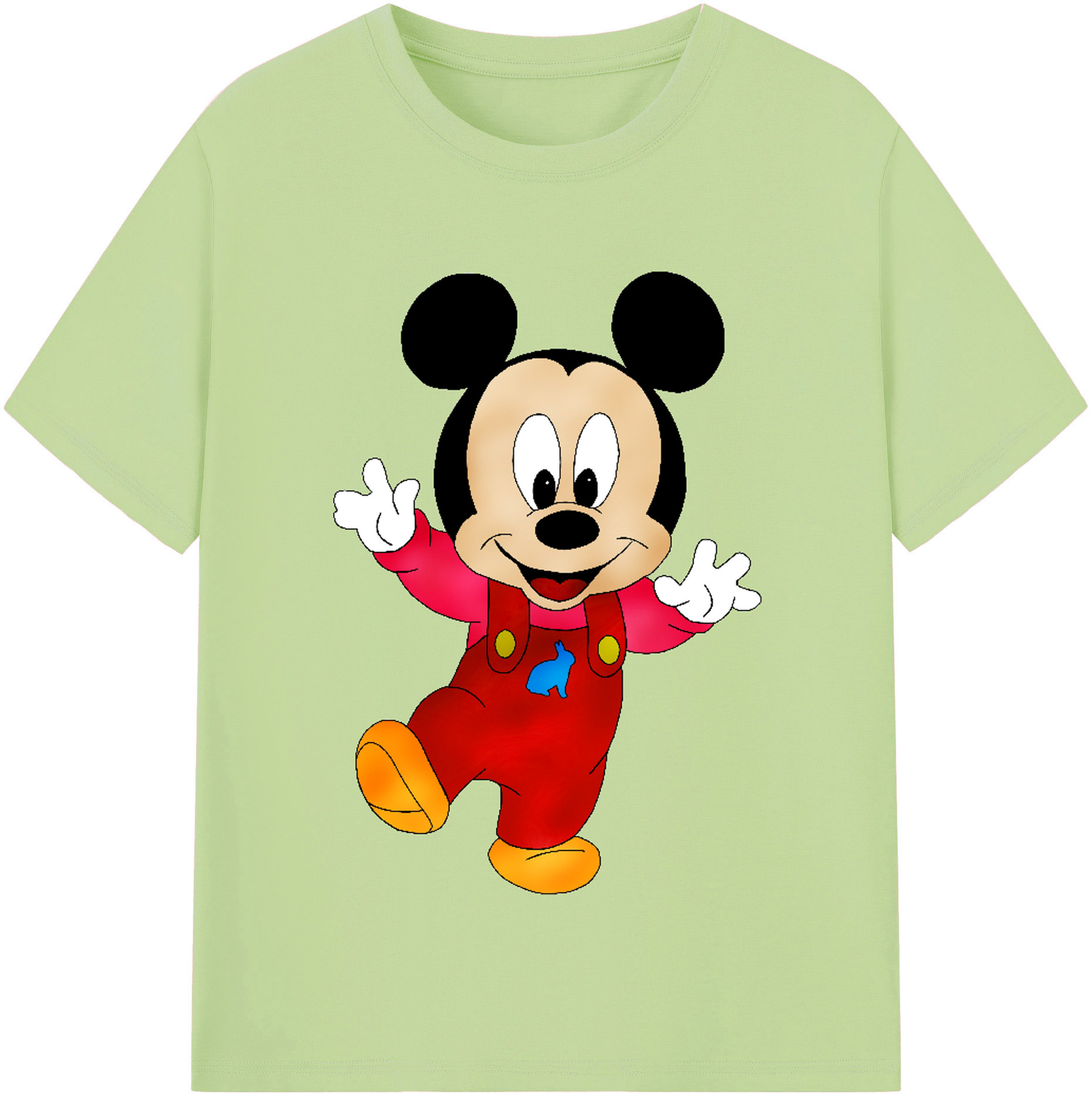 （画像用） ミッキーマウス Mickey Mouse 綿100％半袖Tシャツ（フロントプリント）